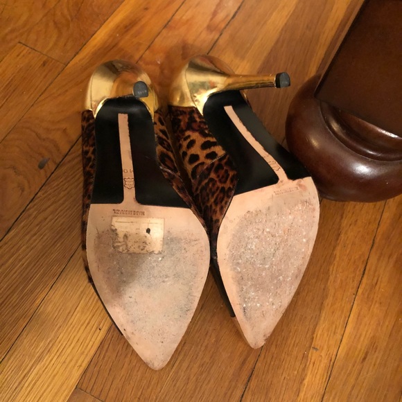 Marissa Webb Cheetah Pumps with Black and Gold Toe - Picture 5 of 5